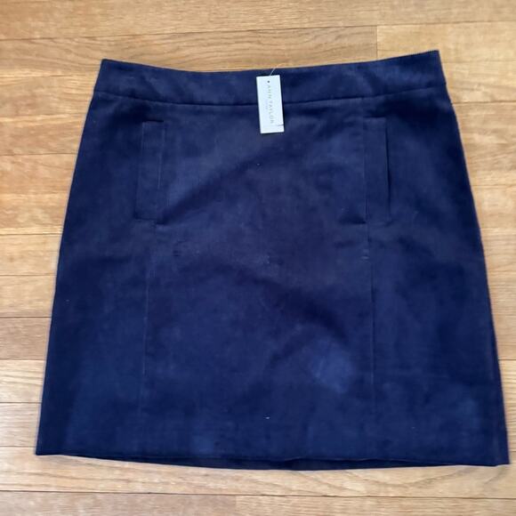 NWT Ann Taylor navy blue corduroy mini pencil skirt size 14
 b6 - Picture 1 of 4